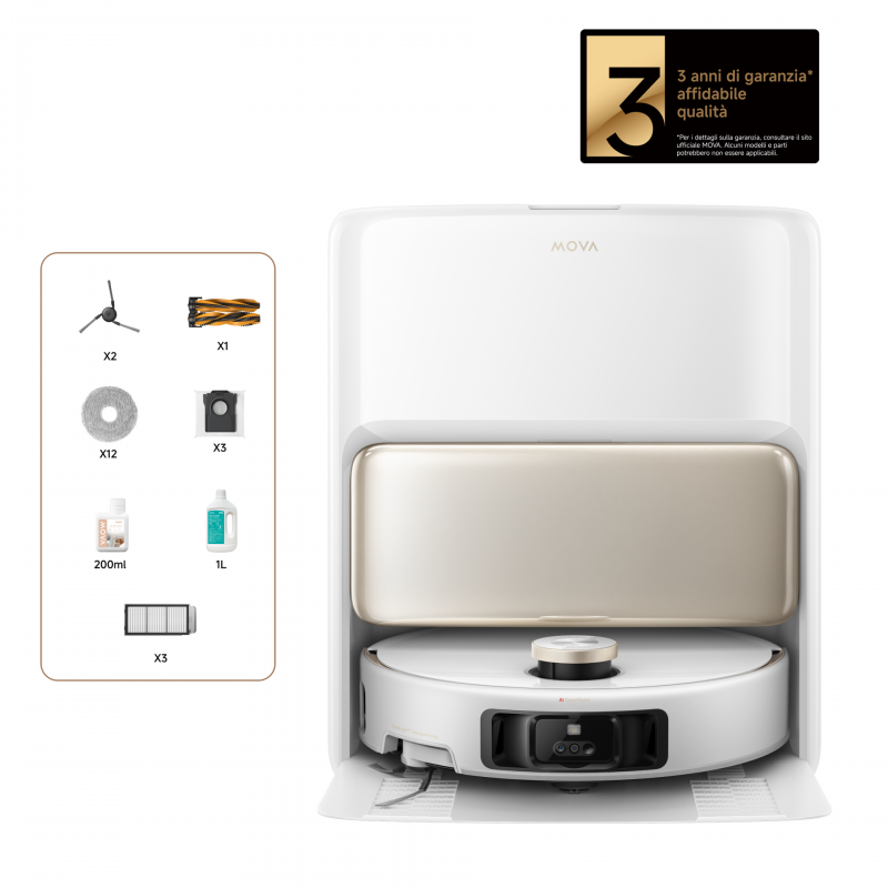 MOVA V50 VIM Ultra Complete Robot Aspirapolvere & Lavapavimenti  2-in-1