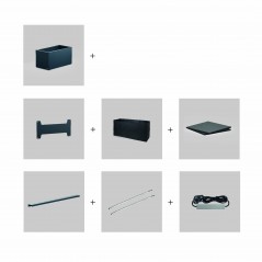 Jardinera Herstera PLANTER 50 KIT COMPLETO de metal 100x50x50 cm