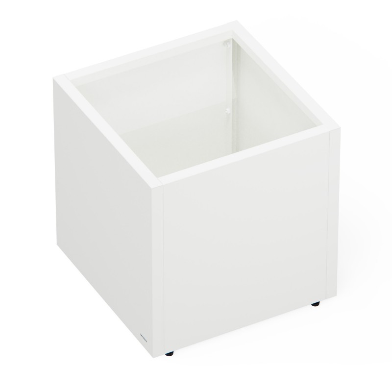 Jardinera cúbica Herstera PLANTER CUBE 50 de metal color blanco 50x50x50 cm Jardinera cúbica Herstera PLANTER CUBE 50 de metal color blanco 50x50x50 cm