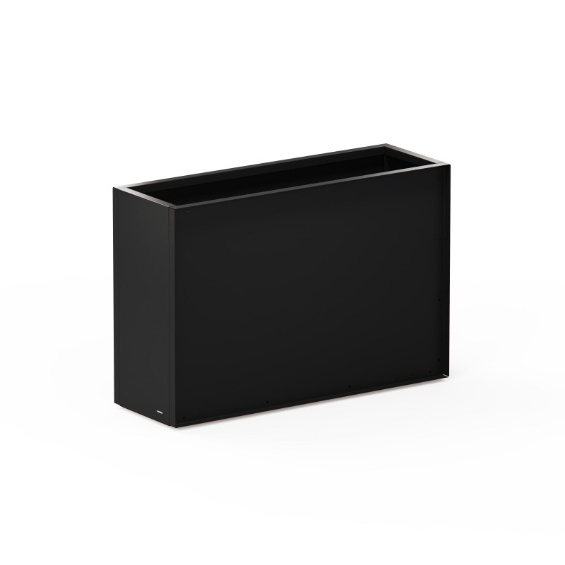 Fioriera Alta Herstera DECO PLANTER DIVIDER 40 in Metallo colore Nero e Pannello Acustico 120x40x80 cm