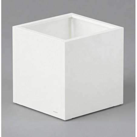 Fioriera Cubo Herstera PLANTER CUBE 60 in Metallo colore Bianco 60x60x60 cm