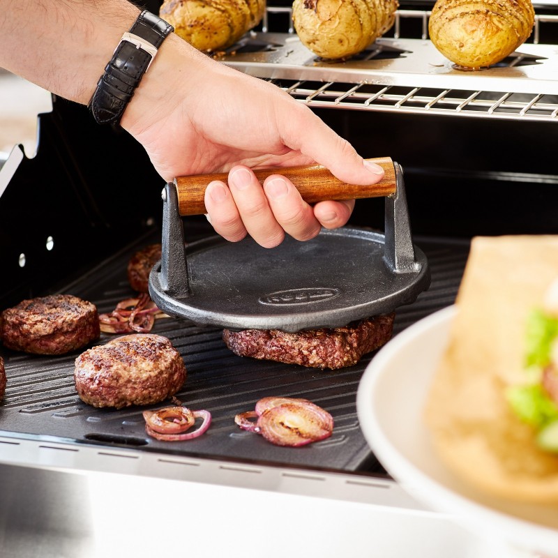 Peso de hierro fundido para barbacoa Rösle Ø 17.5 cm cód. 250231 Peso de hierro fundido para barbacoa Rösle Ø 17.5 cm cód. 250231