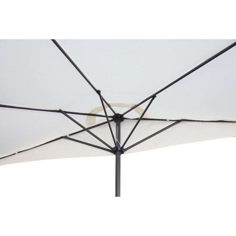 Greenwood Half Aluminum Garden Parasol Ø3 m Ecru - Anthracite
