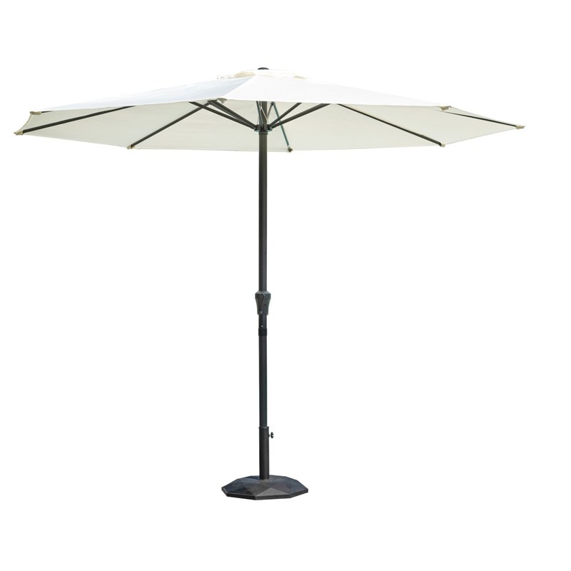 Sombrilla de jardín de aluminio Montana con mástil central Ø3m color ecru-antracita Greenwood Sombrilla de jardín de aluminio Montana con mástil central Ø3m color ecru-antracita Greenwood