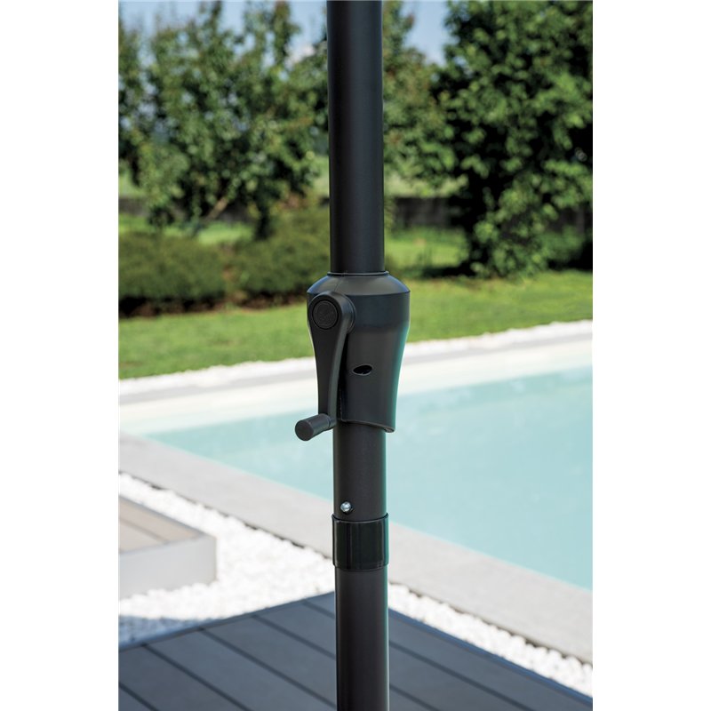 Sombrilla de jardín de aluminio Montana con mástil central Ø3m color ecru-antracita Greenwood Sombrilla de jardín de aluminio Montana con mástil central Ø3m color ecru-antracita Greenwood