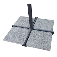 Ombrellone Florida In Alluminio con Palo Laterale 3x3 mt Ecru' - Antracite