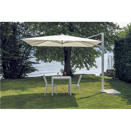 Sombrilla de jardín de aluminio Tennessee Contract de 3x3 m color ecru-antracita Greenwood