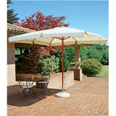 Ombrellone In Legno 3x3 mt Ecru' - Legno - Serie De Lux