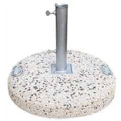 Base In Graniglietto ø60 Cm - Kg 75 - Tubo ø65 Mm Con Piastra A 4 Viti E Maniglie In Acciaio