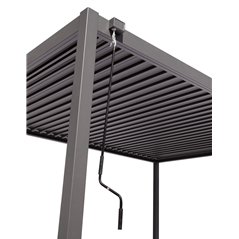 Pergola New Mexico In Alluminio E Acciaio 3x4 m- Antracite