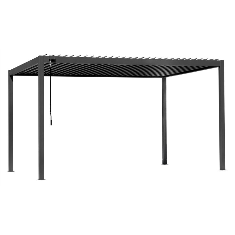 Pérgola de aluminio y acero de 3x4 m estilo Nuevo México - Antracita Greenwood Pérgola de aluminio y acero de 3x4 m estilo Nuevo México - Antracita Greenwood