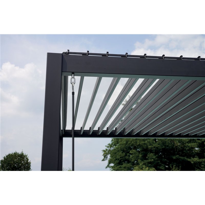 Pérgola Arizona de aluminio de 3x3 m color antracita Greenwood Pérgola Arizona de aluminio de 3x3 m color antracita Greenwood