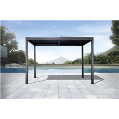 Pérgola texana de aluminio de 4x4 m color antracita Greenwood