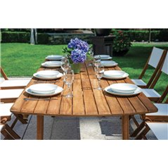 Tavolo Donoratico In Acacia 180/240x90 - Allungabile