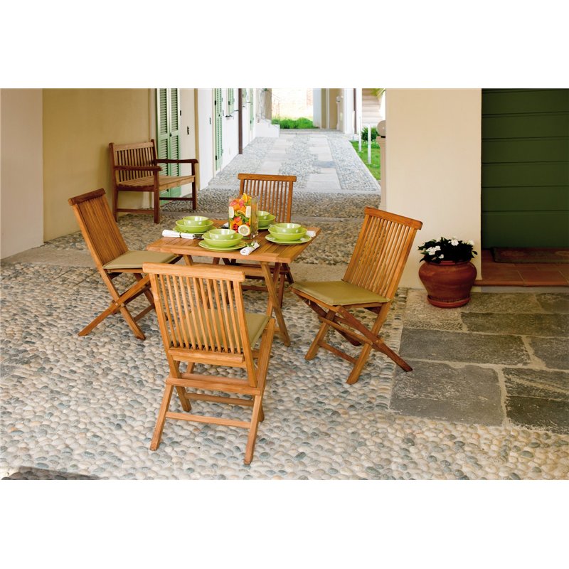 Greenwood Salina Teak Garden Garden Chair without Armrests - Folding