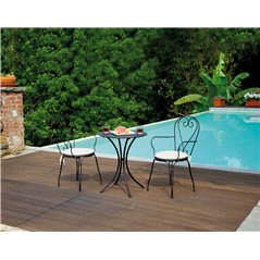 Tavolo Stresa In Ferro Ø60 cm - Nero