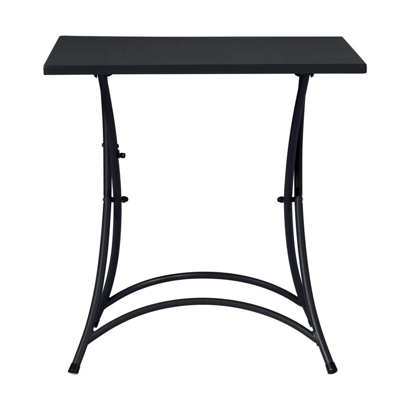 Mesa de jardÍn plegable Stresa de hierro 70x70 cm negra Greenwood