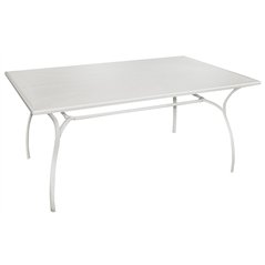 Mesa de jardÍn de hierro Desenzano 160x100 cm - Marfil Greenwood