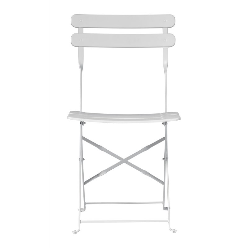 Greenwood Iron Bistro Garden Chair - Ivory - Folding