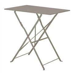Tavolo Bistro' In Ferro 50x70 cm - Tortora - Pieghevole