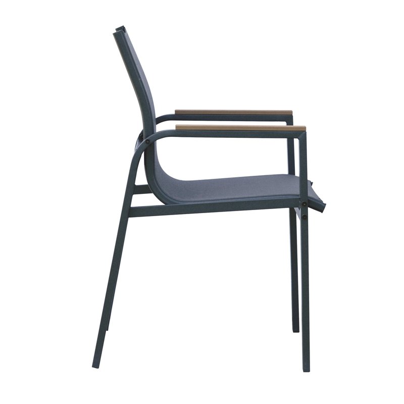 Greenwood Tarquinia Iron Dining Set - Anthracite