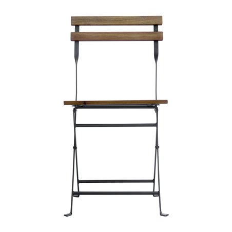 Greenwood Deluxe Two-Seater Bistro Set in Iron and FSC Acacia Wood - Anthracite