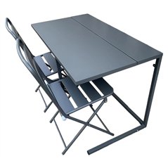 Balcony Set In Ferro 100x50 cm - Antracite