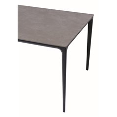 Tavolo Alghero In Alluminio 180x90 cm - Piano In Gres Grigio - Antracite