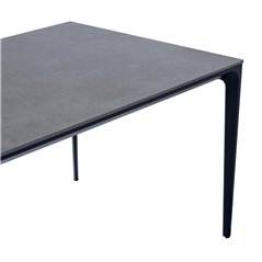 Tavolo Alghero In Alluminio 180x90 cm - Piano In Gres Grigio - Antracite