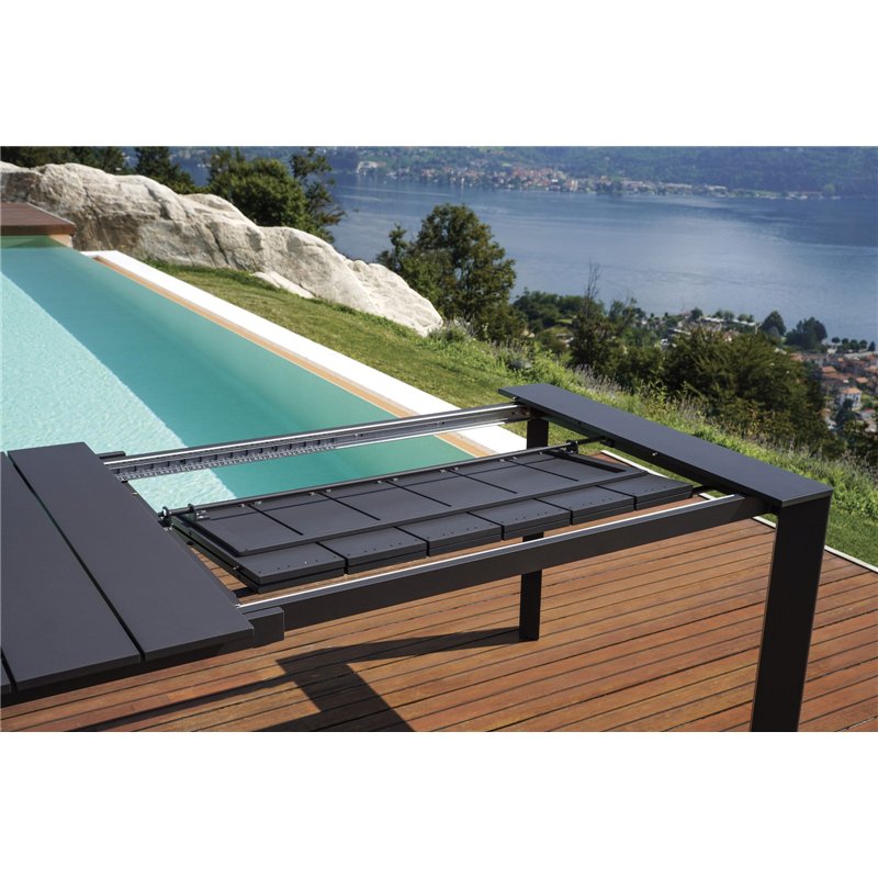 Greenwood Nettuno Aluminum Garden Table 200/300x100 cm - Anthracite - Extendable