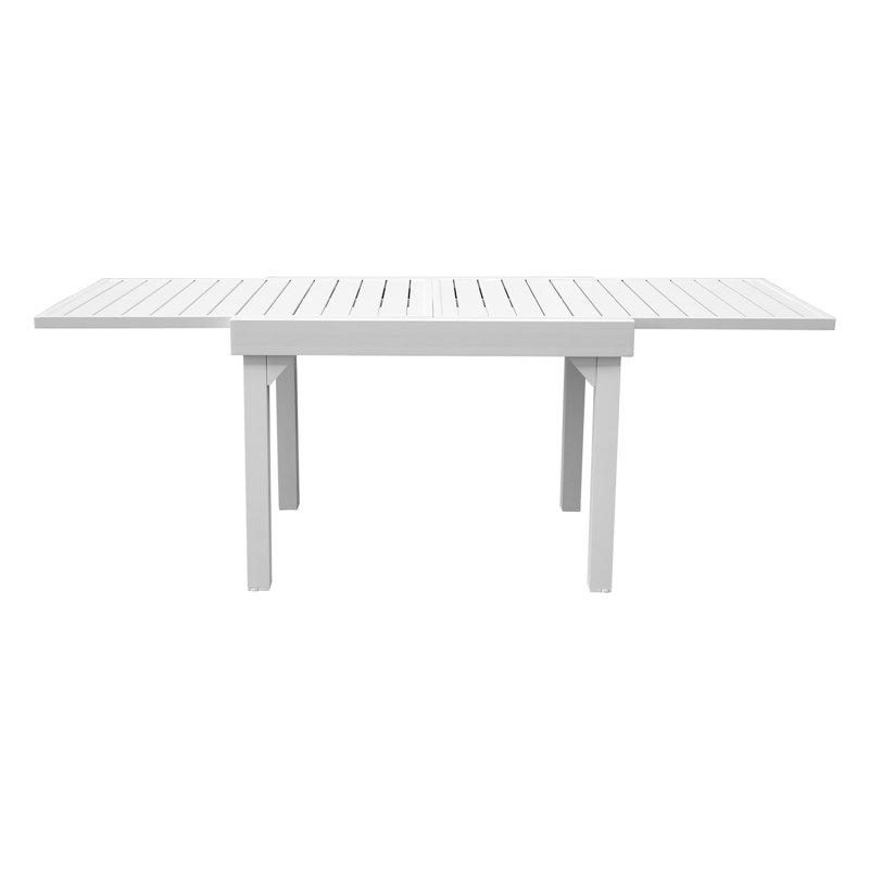 Mesa de jardÍn de aluminio Capannori 106/212x75 cm - Blanca - Extensible Greenwood