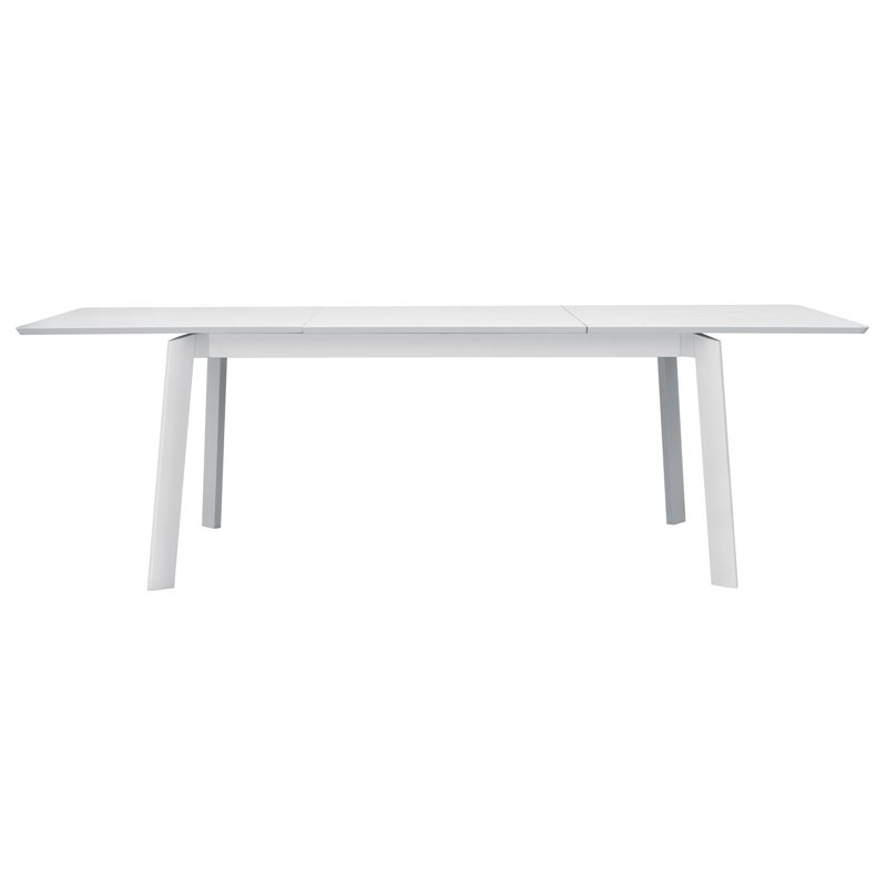 Mesa de jardÍn extensible de aluminio San Donato 160/240x102 cm - Blanca Greenwood