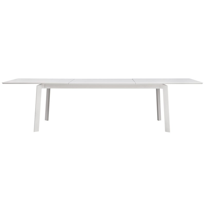 Mesa de jardÍn extensible de aluminio Porto Ercole 200/300x102 cm - Blanca Greenwood