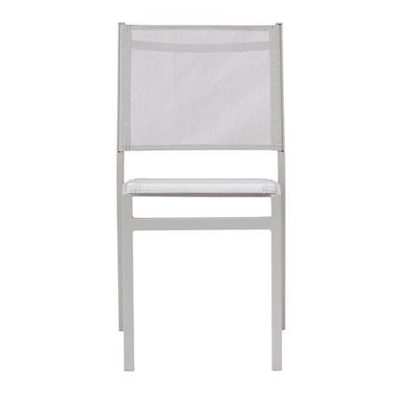 Sedia Pola In Alluminio - Textilene Grigio Chiaro - Creta