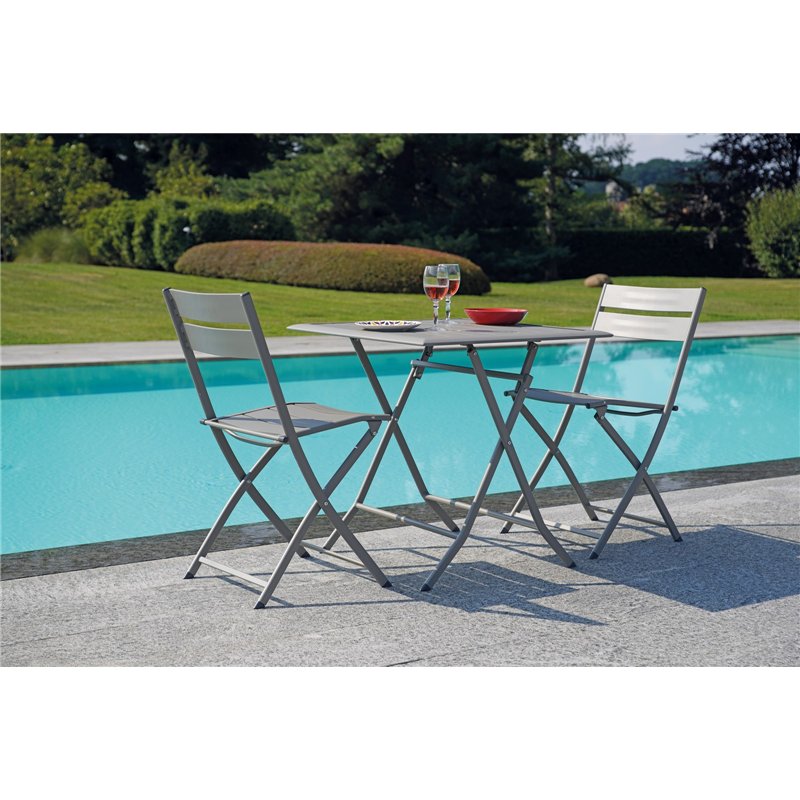 Greenwood Lucca Aluminum Garden Chair - Dove Gray - Folding