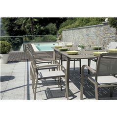 Tavolo San Donato In Alluminio - Tortora - Allungabile