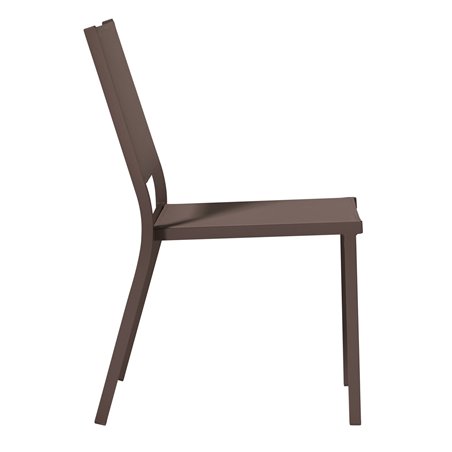 Silla de jardÍn Elba en aluminio - Textilene color chocolate - Chocolate Greenwood