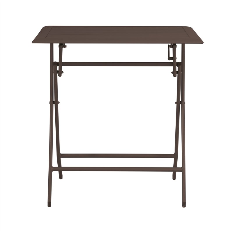 Greenwood Lucca Folding Aluminum Garden Table 60x60 cm Chocolate