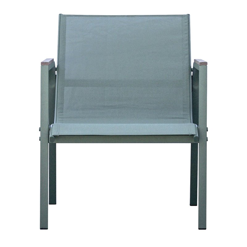 Greenwood Tarquinia Set In Iron And Resin Wood - Green Textilene - Green