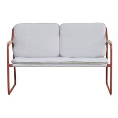 Juego de planchas Tinos - Textilene ecru - Rojo Greenwood