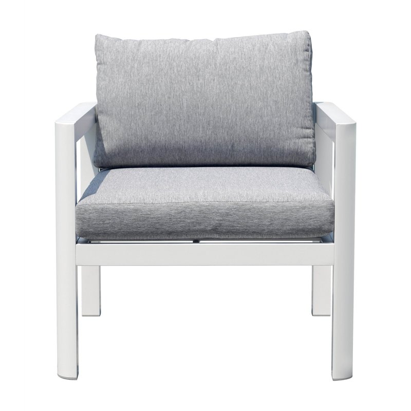 Tumbona de aluminio para juego de café Marseille - Blanco Greenwood Tumbona de aluminio para juego de café Marseille - Blanco Greenwood