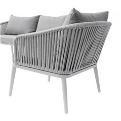 Juego de aluminio Alicante - Cuerda gris - Blanco Greenwood