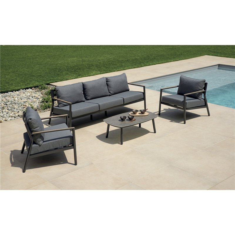 Greenwood Cadiz Aluminum Lounge Set - Anthracite
