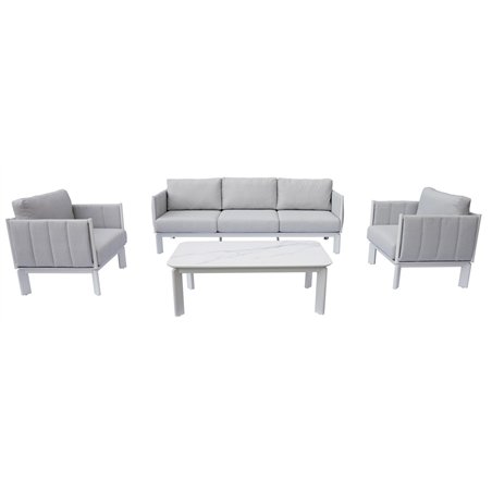 Set Cannes In Alluminio - Bianco