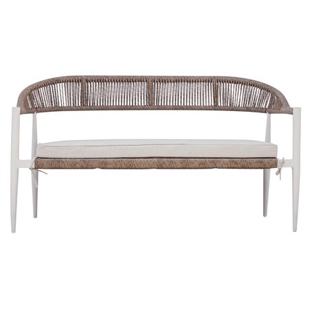 Juego Milano de aluminio - Paja de mimbre - Blanco Greenwood