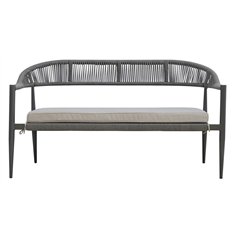 Conjunto Milano de aluminio - Mimbre gris - Antracita Greenwood