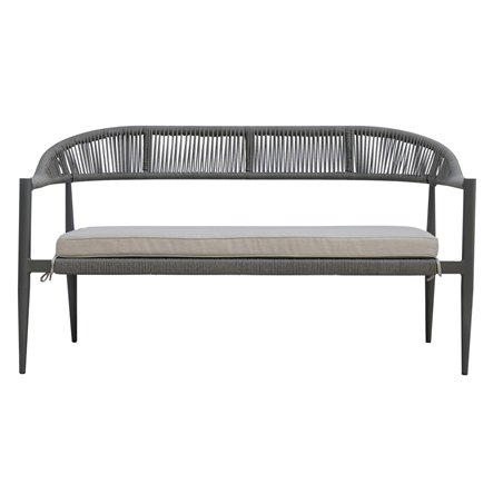 Greenwood Milano Aluminum Lounge Set - Gray Wicker - Anthracite