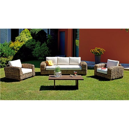 Greenwood Bangalore Lounge Set In Natural Giant Rattan