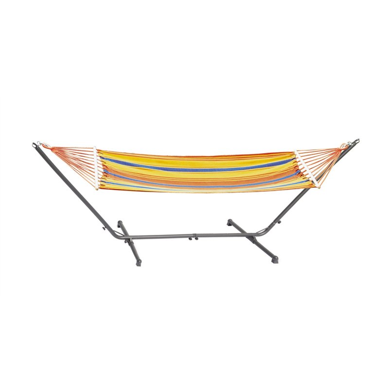 Greenwood Striped Cotton Hammock 200x100 cm - With Bag