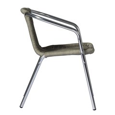 Silla de jardÍn Contract de aluminio y mimbre - Paja Greenwood